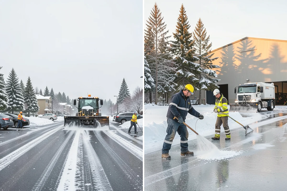 Steps Snow Removal in Mill Creek, Snohomish County, WA - We count the treads and note the step material