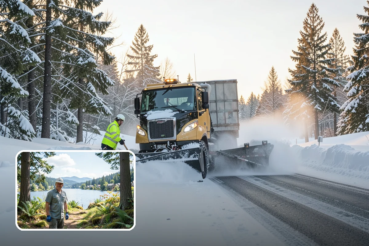 Steps Snow Removal in Milton, King County, WA - Targets the treads and nosings where slips begin