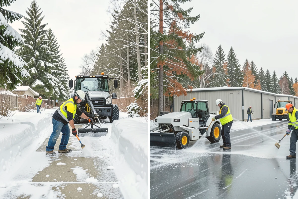 Steps Snow Removal in Mount Vernon, Skagit County, WA - We count the treads and note the step material