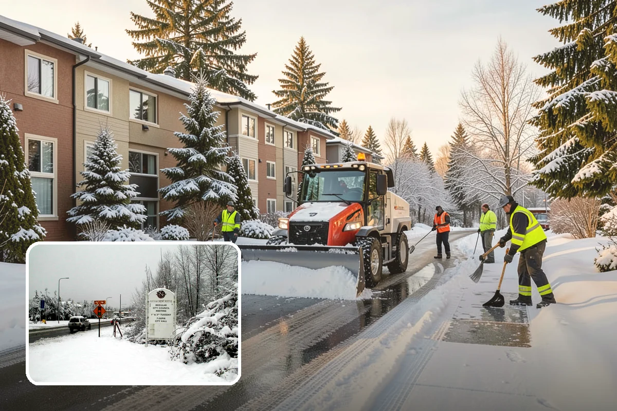Steps Snow Removal in Newcastle, King County, WA - Targets the treads and nosings where slips begin