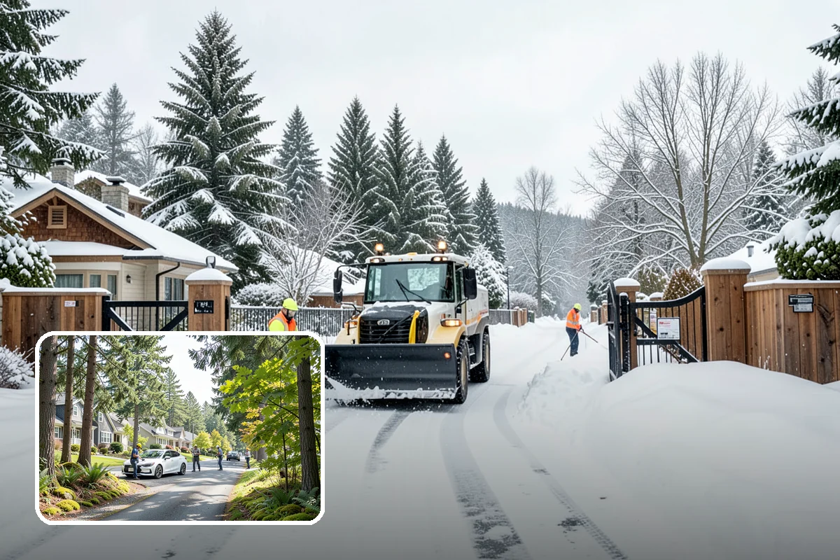 Steps Snow Removal in Normandy Park, King County, WA - Targets the treads and nosings where slips begin