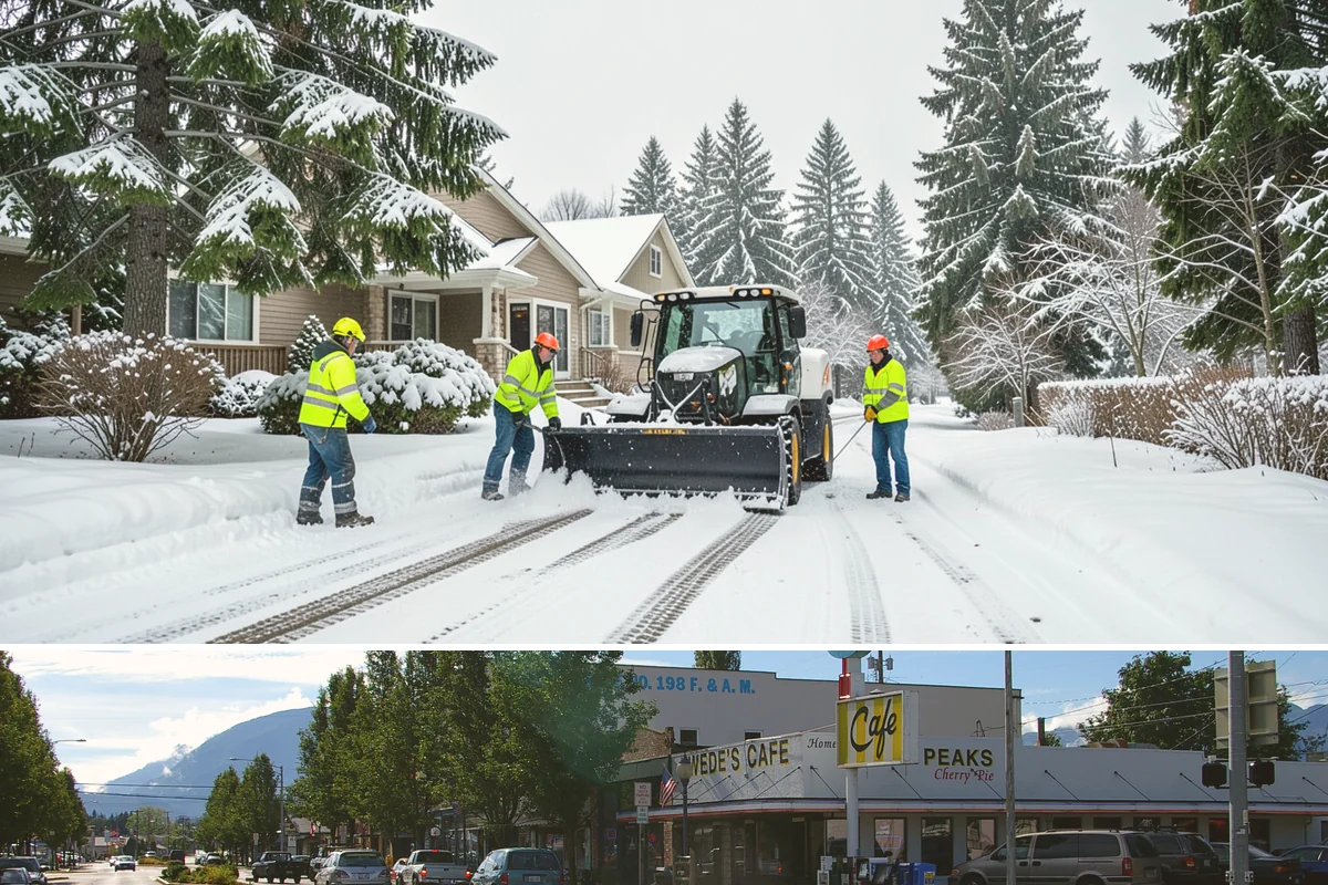 Steps Snow Removal in North Bend, King County, WA - Get on our list by late November so your stairs are safe from the first hard freeze of the season.