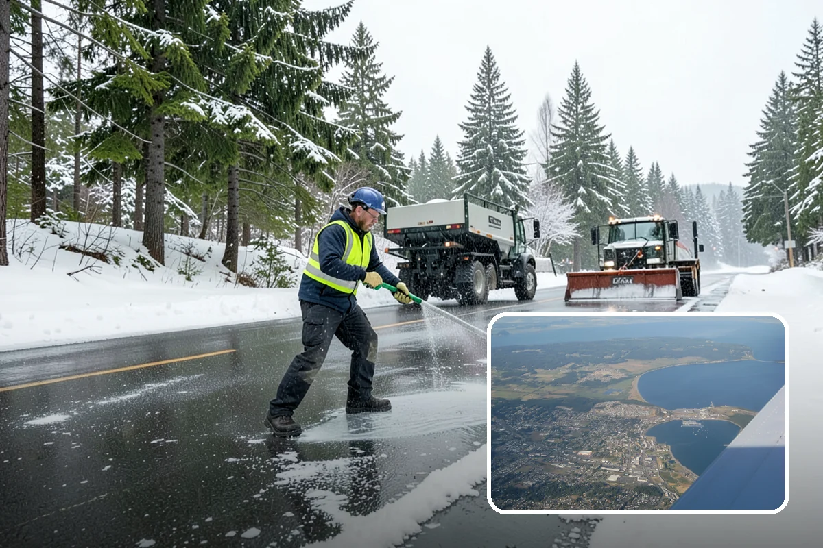 Steps Snow Removal in Oak Harbor, Island County, WA - Targets the treads and nosings where slips begin