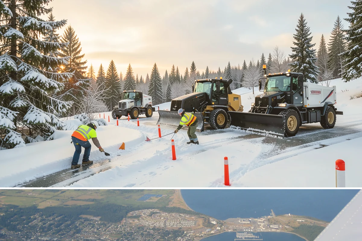 Steps Snow Removal in Oak Harbor, Island County, WA - Get on our list by late November so your stairs are safe from the first hard freeze of the season.