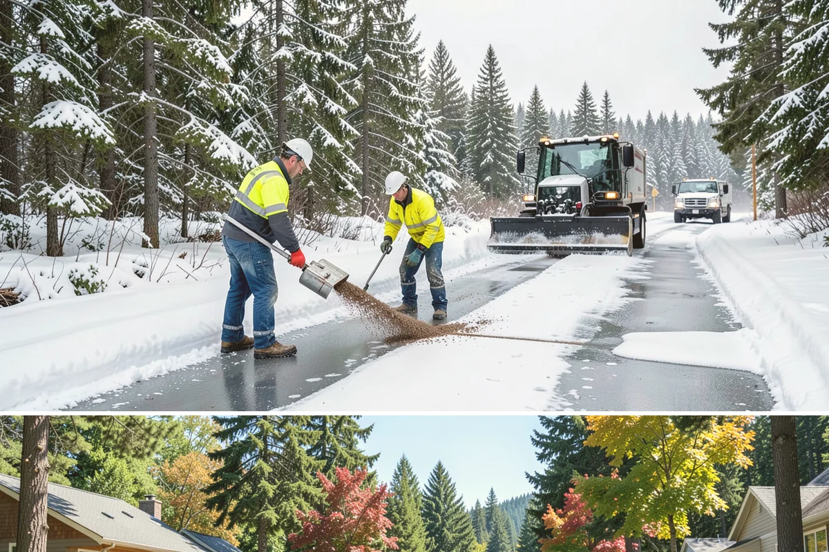 Steps Snow Removal in Orting, Pierce County, WA - Get on our list by late November so your stairs are safe from the first hard freeze of the season.