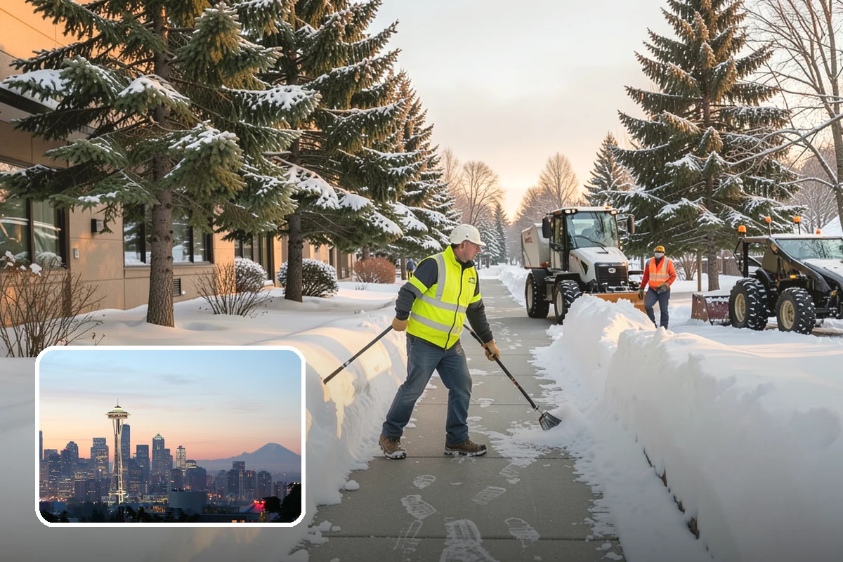 Steps Snow Removal in Seattle, King County, WA - Targets the treads and nosings where slips begin