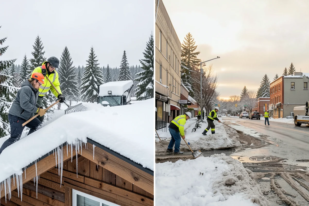Steps Snow Removal in Sedro-Woolley, Skagit County, WA - We count the treads and note the step material