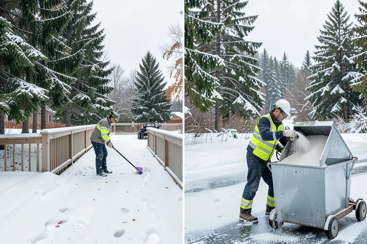 Steps Snow Removal in Shoreline, King County, WA - We count the treads and note the step material