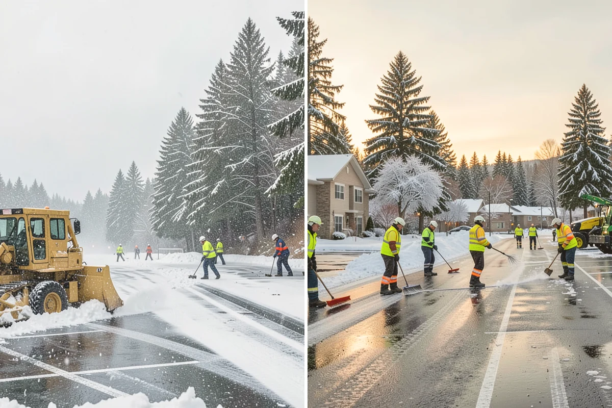 Steps Snow Removal in Stanwood, Snohomish County, WA - We count the treads and note the step material