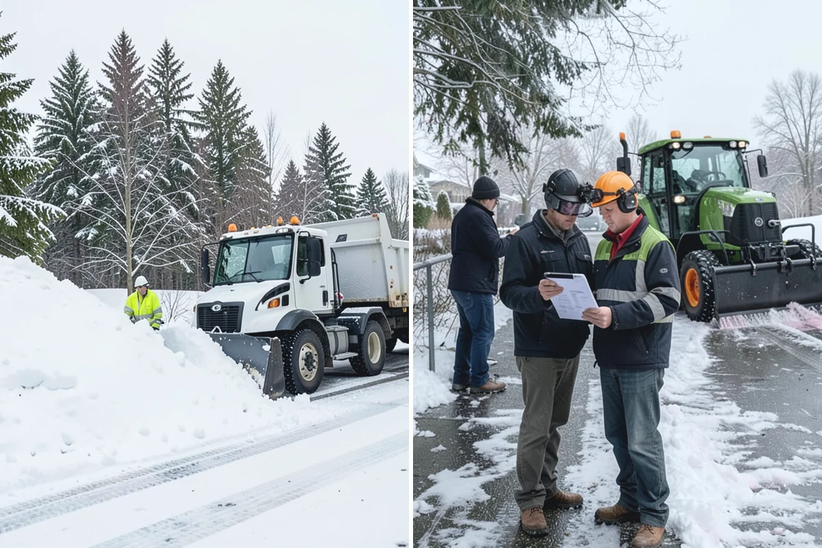 Steps Snow Removal in Sumner, Pierce County, WA - We count the treads and note the step material