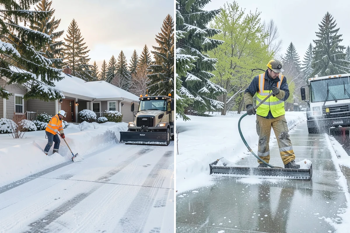 Steps Snow Removal in Wilkeson, Pierce County, WA - We count the treads and note the step material