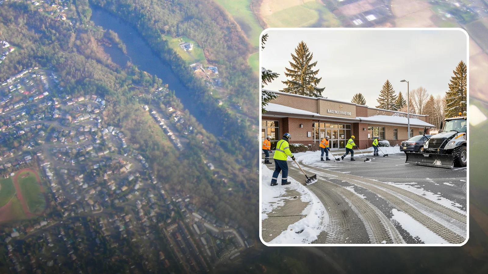 Strip Mall Snow Removal in Algona, King County, WA - We keep strip-mall storefronts, shared parking, and sidewalks clear so every tenant's customers can reach the door safely.