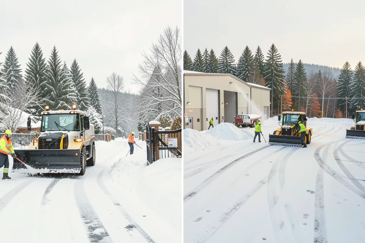Strip Mall Snow Removal in Algona, King County, WA - Map the shared lot and the full storefront sidewalk