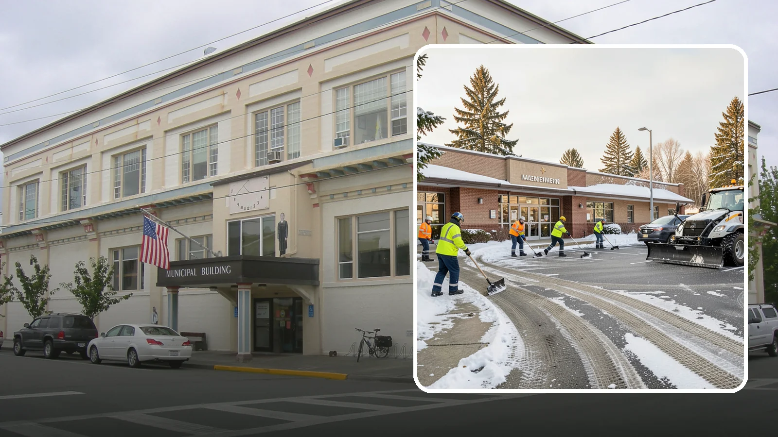 Strip Mall Snow Removal in Anacortes, Skagit County, WA - We keep strip-mall storefronts, shared parking, and sidewalks clear so every tenant's customers can reach the door safely.