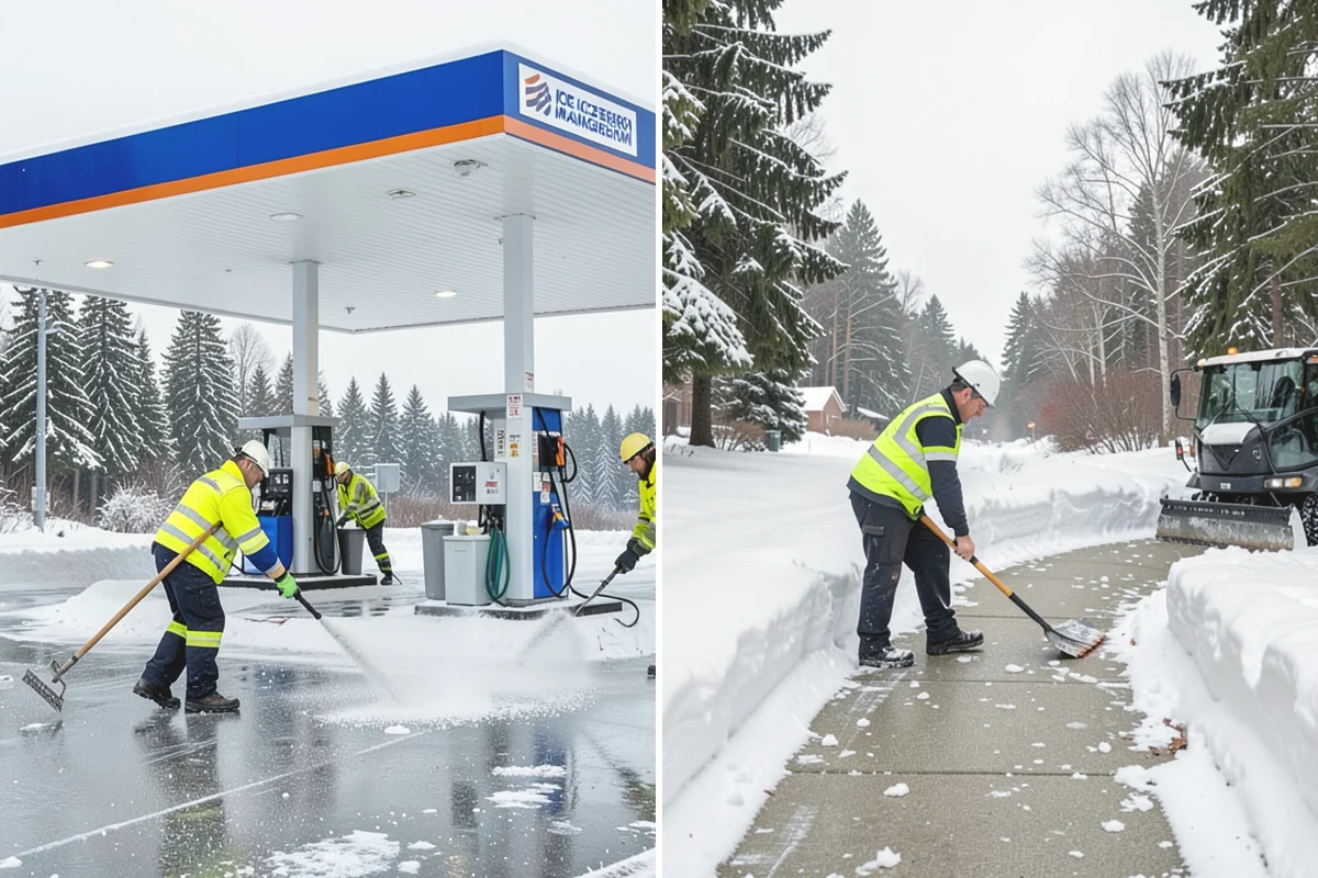 Strip Mall Snow Removal in Anacortes, Skagit County, WA - Map the shared lot and the full storefront sidewalk