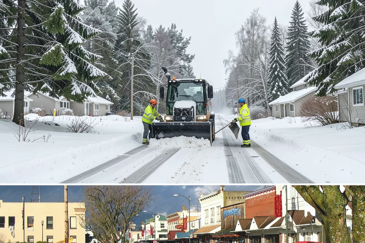 Strip Mall Snow Removal in Arlington, Snohomish County, WA - Strip malls need coverage December through February during lowland snow and ice days.