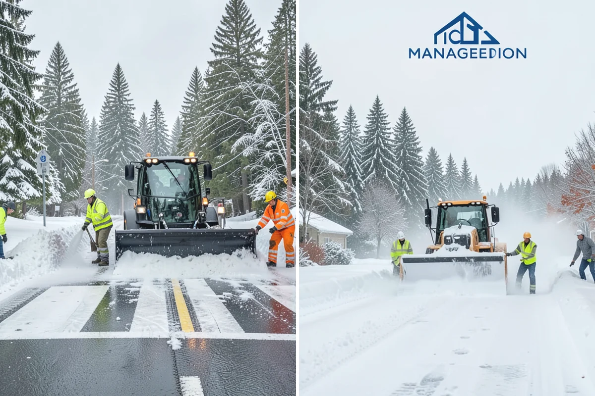 Strip Mall Snow Removal in Auburn, King County, WA - Map the shared lot and the full storefront sidewalk