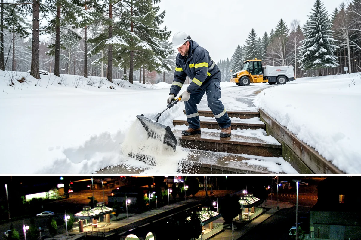 Strip Mall Snow Removal in Auburn, King County, WA - Strip malls need coverage December through February during lowland snow and ice days.