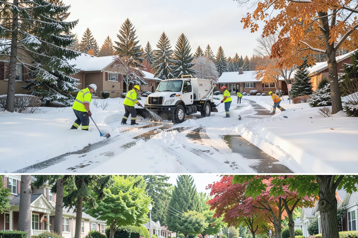Strip Mall Snow Removal in Beaux Arts Village, King County, WA - Strip malls need coverage December through February during lowland snow and ice days.