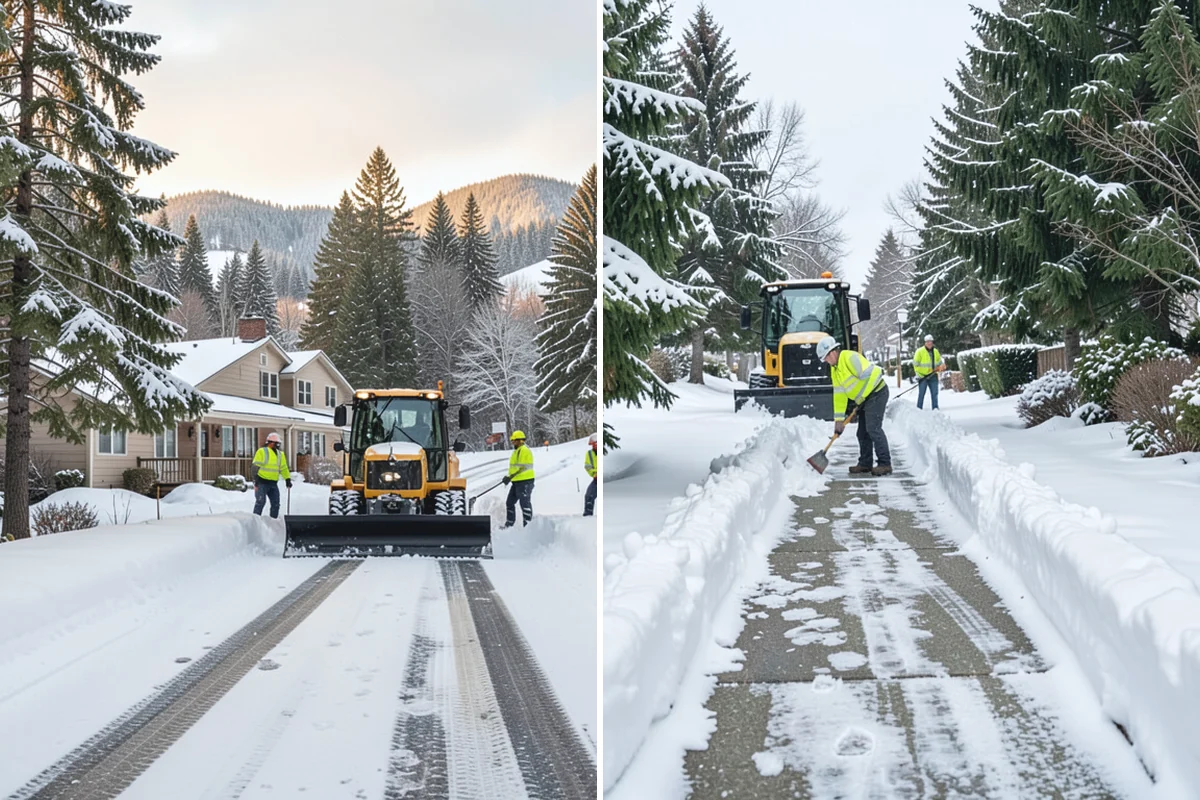 Strip Mall Snow Removal in Bonney Lake, Pierce County, WA - Map the shared lot and the full storefront sidewalk