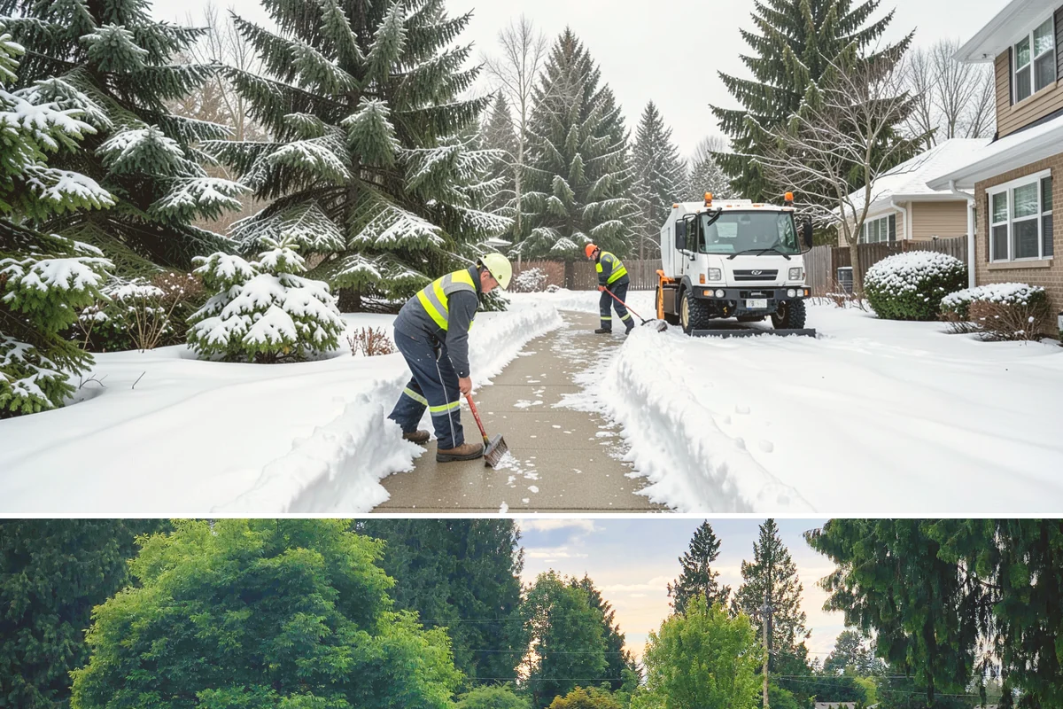 Strip Mall Snow Removal in Bonney Lake, Pierce County, WA - Strip malls need coverage December through February during lowland snow and ice days.