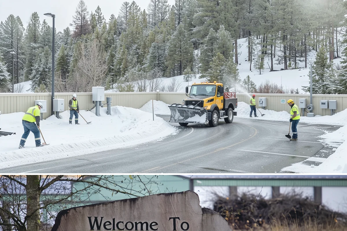 Strip Mall Snow Removal in Buckley, Pierce County, WA - Strip malls need coverage December through February during lowland snow and ice days.