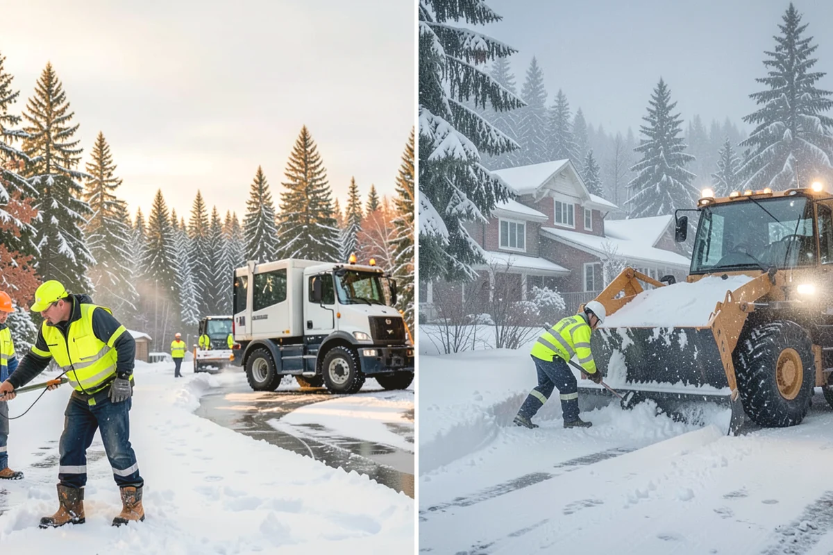 Strip Mall Snow Removal in Burlington, Skagit County, WA - Map the shared lot and the full storefront sidewalk