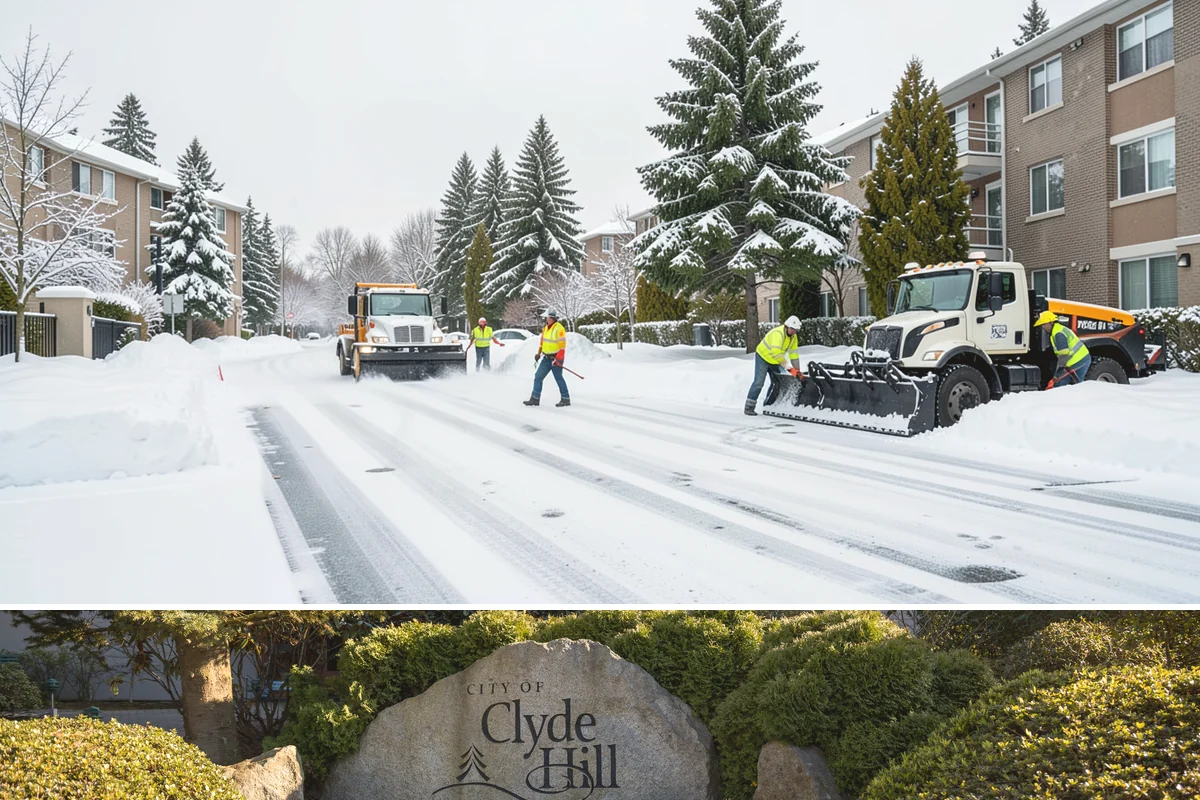 Strip Mall Snow Removal in Clyde Hill, King County, WA - Strip malls need coverage December through February during lowland snow and ice days.