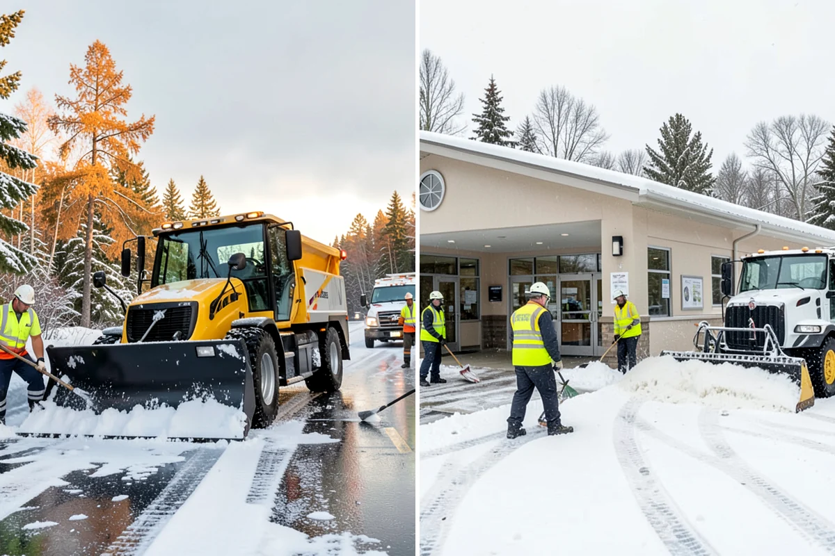 Strip Mall Snow Removal in Concrete, Skagit County, WA - Map the shared lot and the full storefront sidewalk
