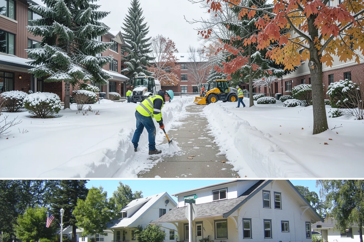 Strip Mall Snow Removal in DuPont, Pierce County, WA - Strip malls need coverage December through February during lowland snow and ice days.