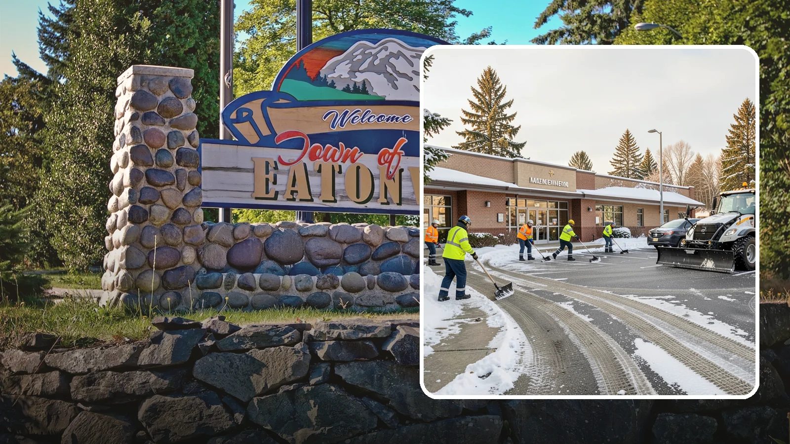 Strip Mall Snow Removal in Eatonville, Pierce County, WA - We keep strip-mall storefronts, shared parking, and sidewalks clear so every tenant's customers can reach the door safely.