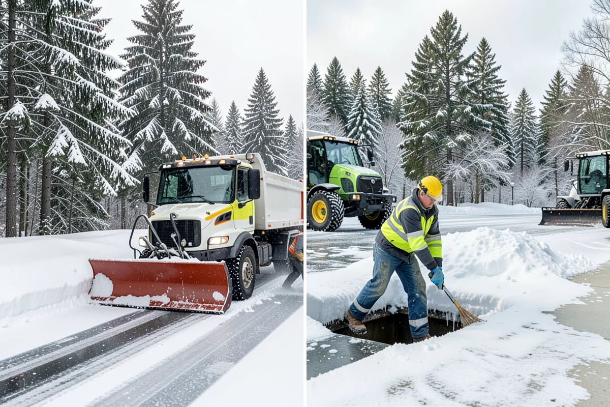 Strip Mall Snow Removal in Enumclaw, King County, WA - Map the shared lot and the full storefront sidewalk
