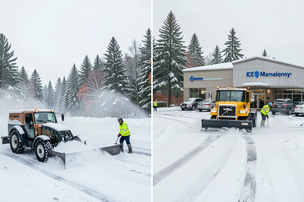 Strip Mall Snow Removal in Everett, Snohomish County, WA - Map the shared lot and the full storefront sidewalk