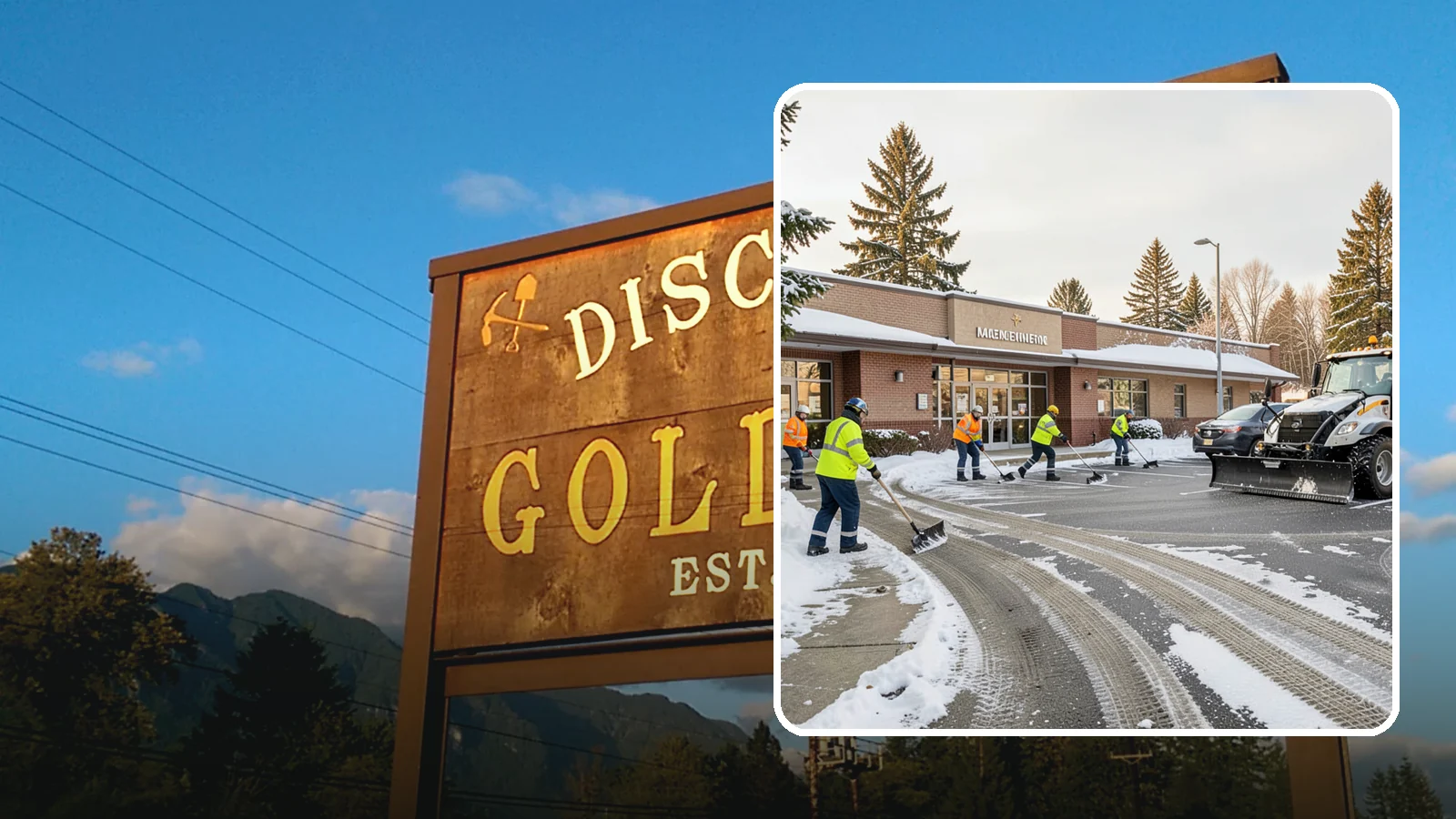 Strip Mall Snow Removal in Gold Bar, Snohomish County, WA - We keep strip-mall storefronts, shared parking, and sidewalks clear so every tenant's customers can reach the door safely.