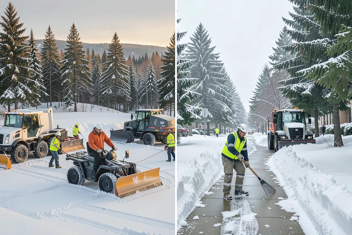 Strip Mall Snow Removal in Gold Bar, Snohomish County, WA - Map the shared lot and the full storefront sidewalk