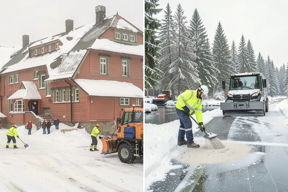 Strip Mall Snow Removal in Index, Snohomish County, WA - Map the shared lot and the full storefront sidewalk