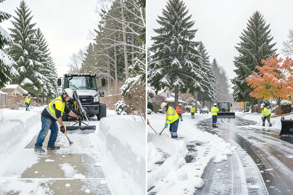 Strip Mall Snow Removal in Issaquah, King County, WA - Map the shared lot and the full storefront sidewalk