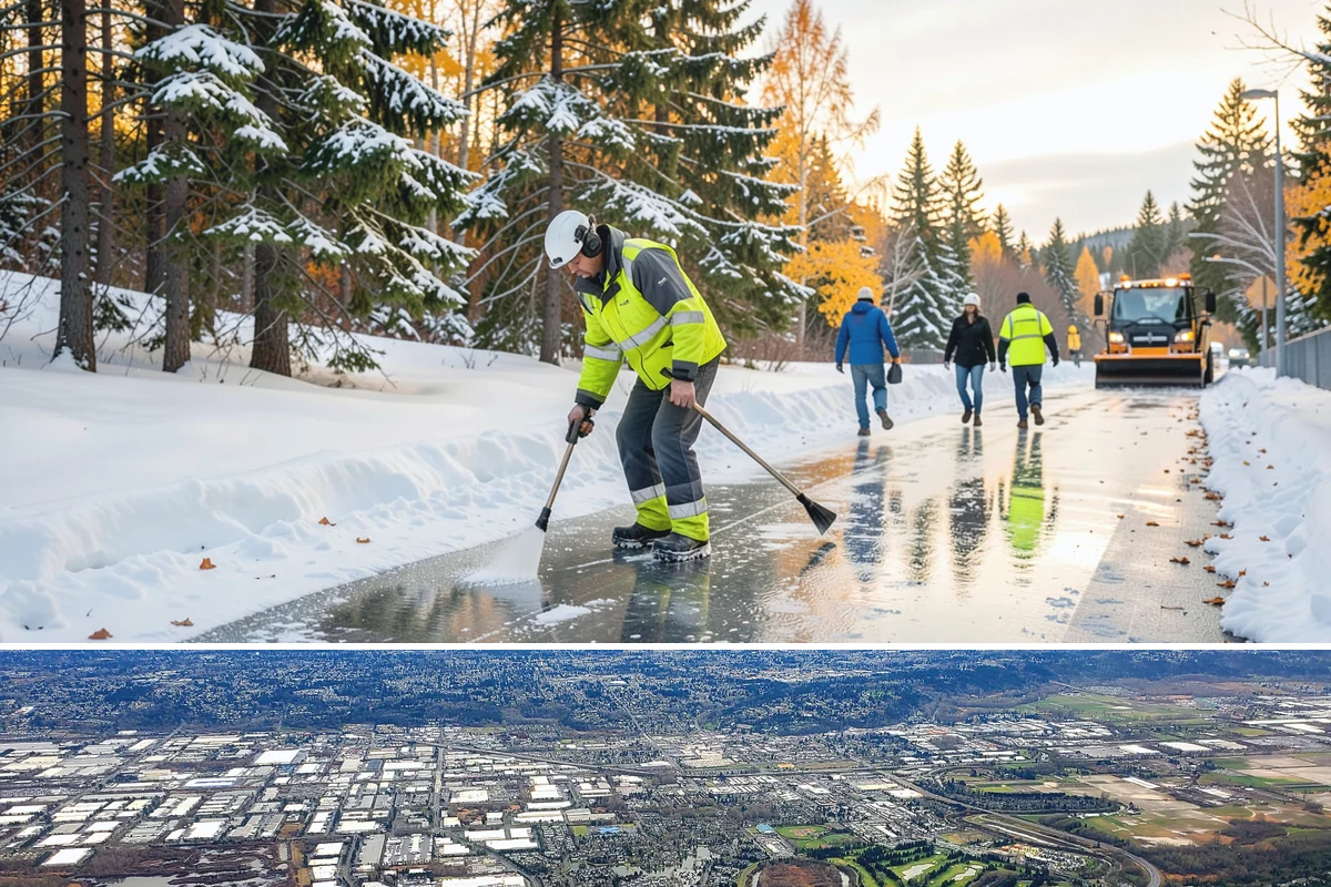 Strip Mall Snow Removal in Kent, King County, WA - Strip malls need coverage December through February during lowland snow and ice days.