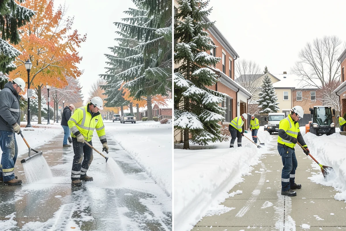 Strip Mall Snow Removal in Lake Stevens, Snohomish County, WA - Map the shared lot and the full storefront sidewalk