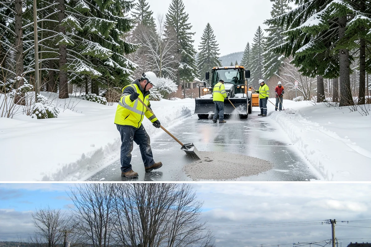 Strip Mall Snow Removal in Langley, Island County, WA - Strip malls need coverage December through February during lowland snow and ice days.