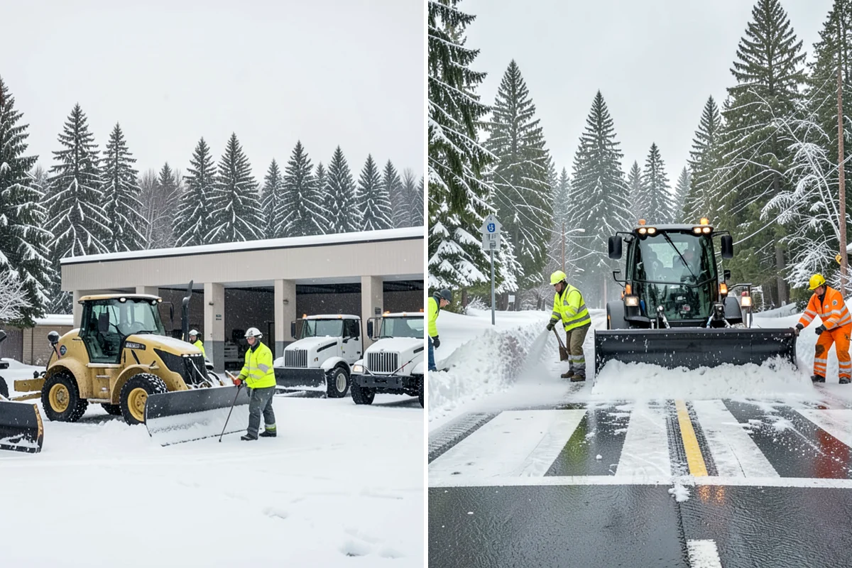 Strip Mall Snow Removal in Maple Valley, King County, WA - Map the shared lot and the full storefront sidewalk