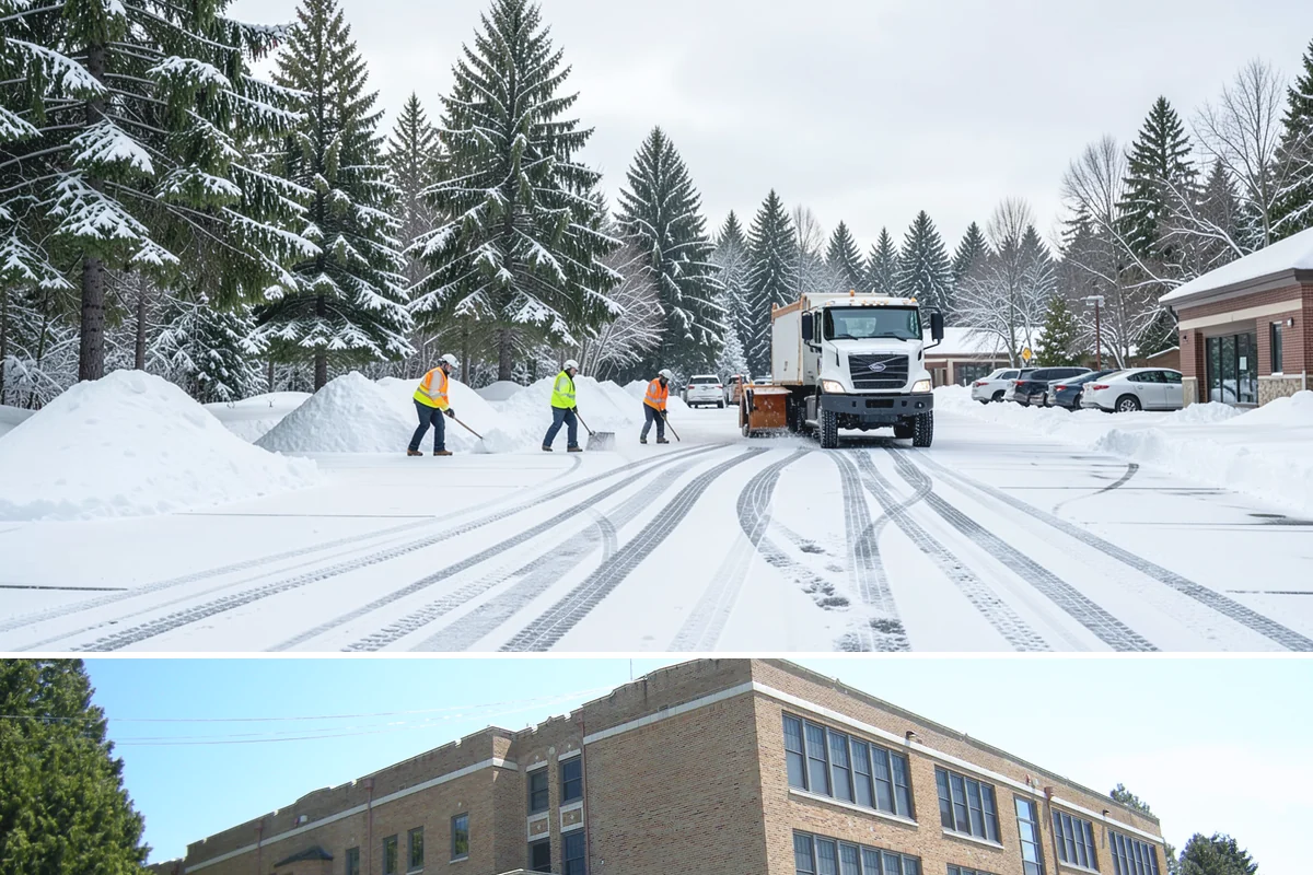 Strip Mall Snow Removal in Maple Valley, King County, WA - Strip malls need coverage December through February during lowland snow and ice days.