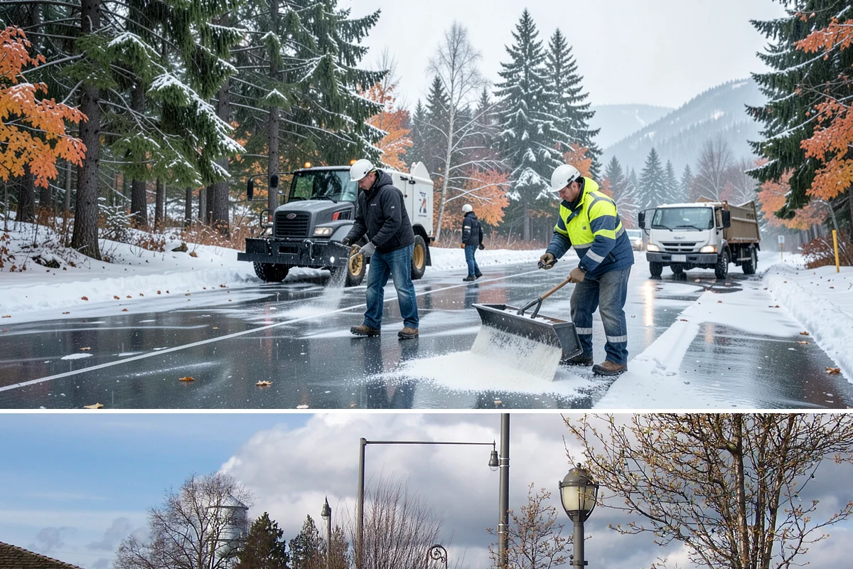 Strip Mall Snow Removal in Marysville, Snohomish County, WA - Strip malls need coverage December through February during lowland snow and ice days.