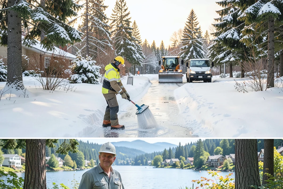 Strip Mall Snow Removal in Milton, King County, WA - Strip malls need coverage December through February during lowland snow and ice days.