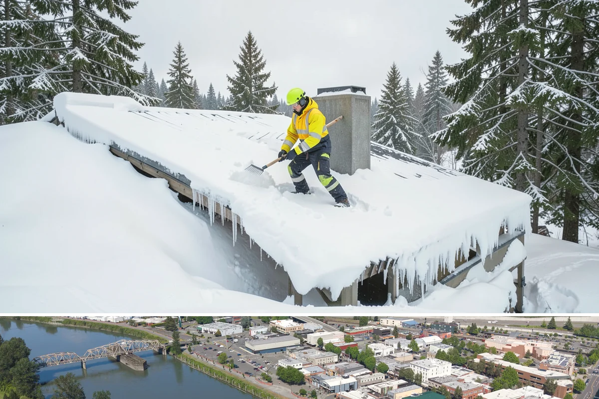 Strip Mall Snow Removal in Mount Vernon, Skagit County, WA - Strip malls need coverage December through February during lowland snow and ice days.