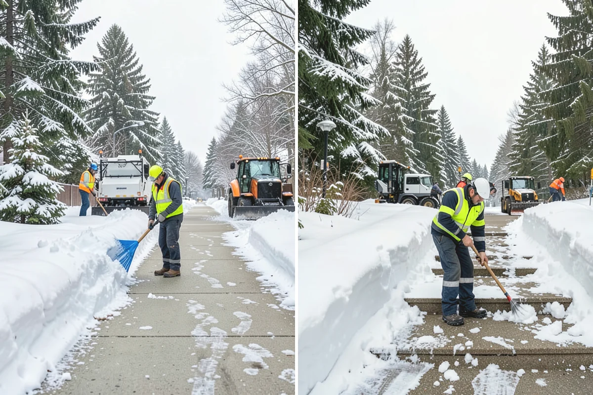 Strip Mall Snow Removal in Mukilteo, Snohomish County, WA - Map the shared lot and the full storefront sidewalk
