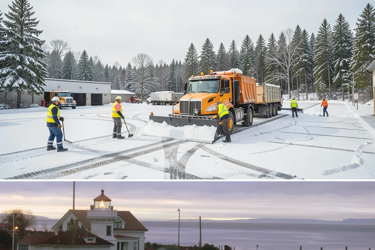 Strip Mall Snow Removal in Mukilteo, Snohomish County, WA - Strip malls need coverage December through February during lowland snow and ice days.