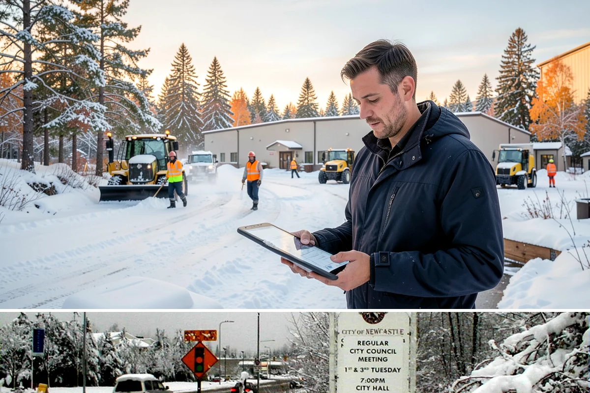 Strip Mall Snow Removal in Newcastle, King County, WA - Strip malls need coverage December through February during lowland snow and ice days.