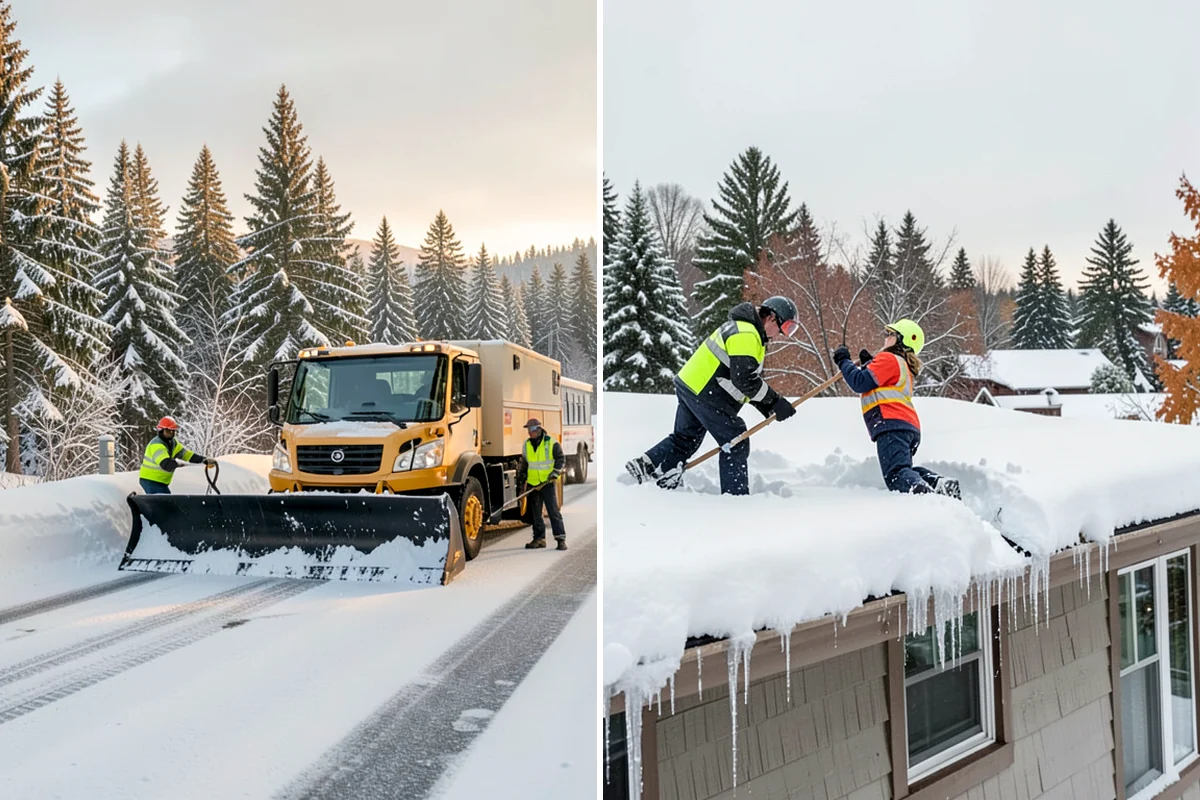 Strip Mall Snow Removal in Normandy Park, King County, WA - Map the shared lot and the full storefront sidewalk