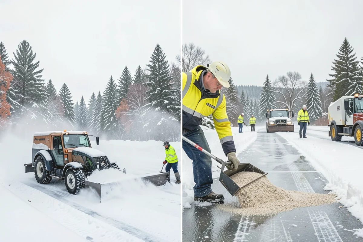 Strip Mall Snow Removal in North Bend, King County, WA - Map the shared lot and the full storefront sidewalk